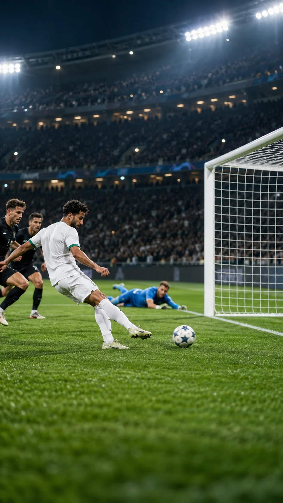 Finish into the net